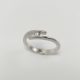 Anillo Oro Blanco diamante Lazo