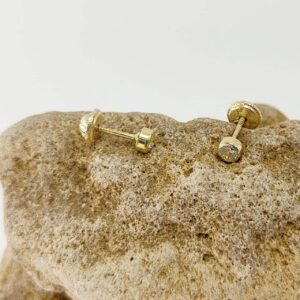 Pendientes Oro Amarillo Chatón 3 Mm