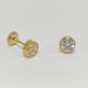 Pendientes Oro Amarillo Chatón 5.2 mm