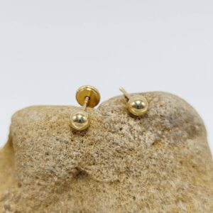 Pendientes Oro Amarillo Bola 4 mm