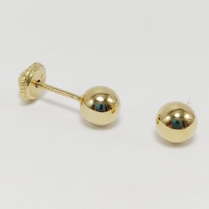 Pendientes Oro Amarillo Bola 5 mm