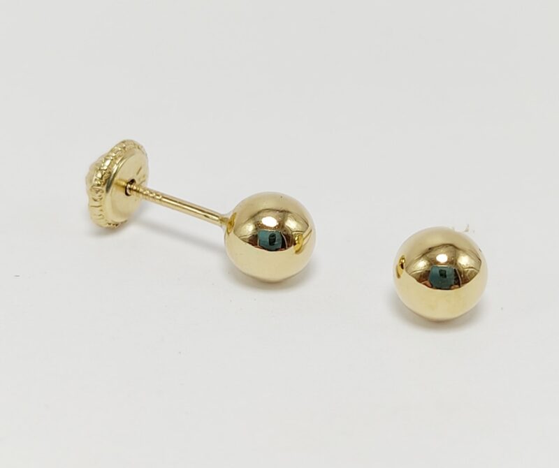 Pendientes Oro Amarillo Bola 5 mm