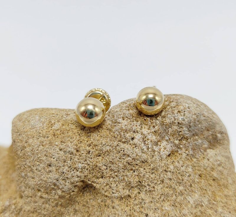 Pendientes Oro Amarillo Bola 5 mm