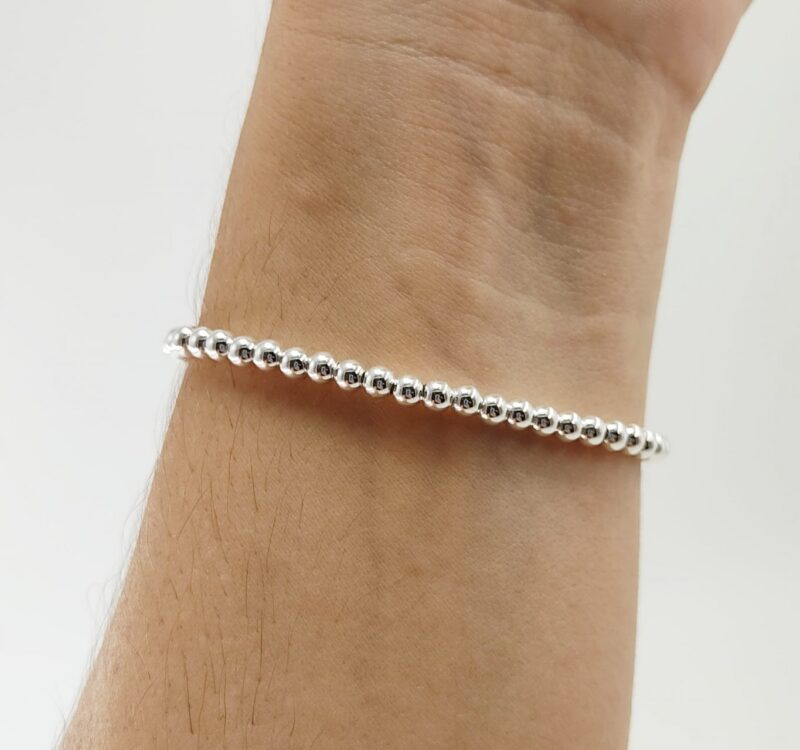 Pulsera Plata Bolitas