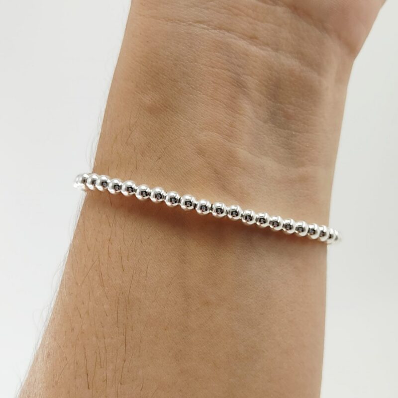 Pulsera Plata Bolitas