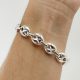 Pulsera Plata Eslabón Barco Mediano