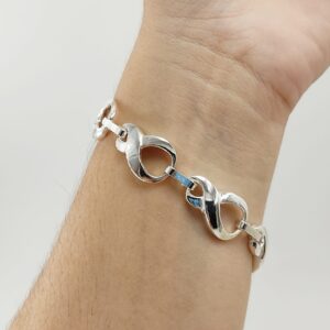 Pulsera Plata Eslabon Infinito