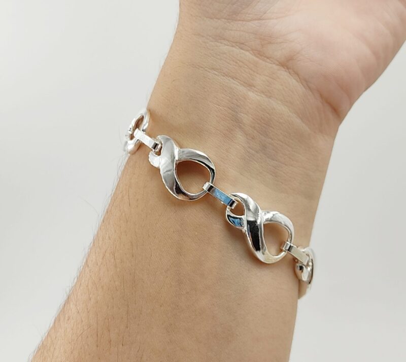 Pulsera Plata Eslabon Infinito