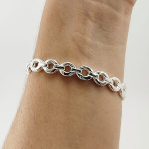 Pulsera Plata Eslabón Rígido