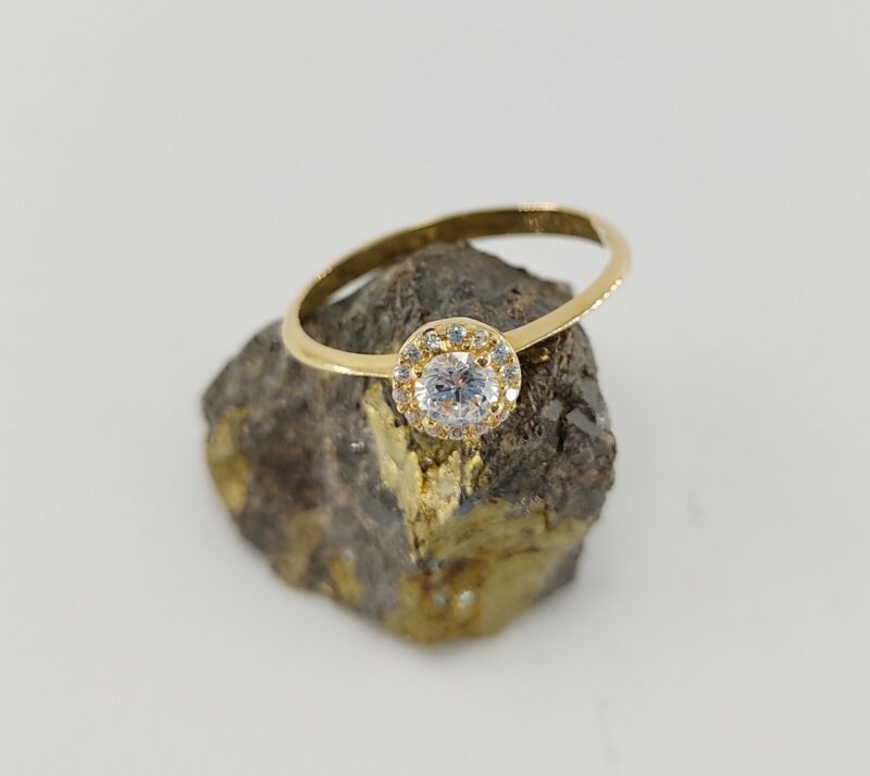 Anillo Oro Amarillo Roseta