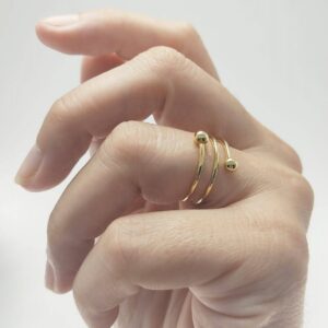 Anillo Oro Amarillo Espiral