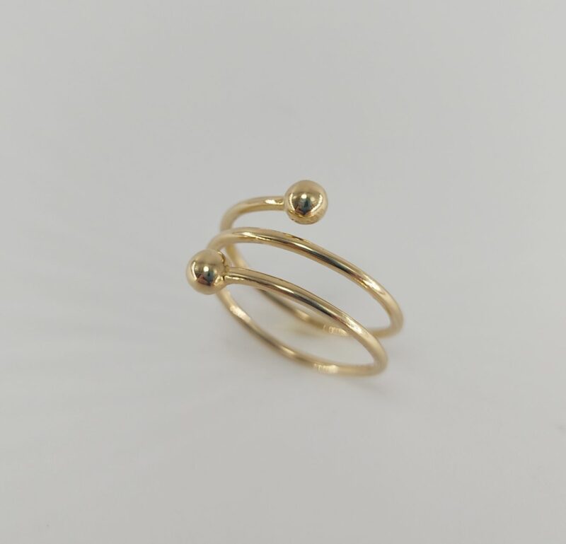 Anillo Oro Amarillo Espiral