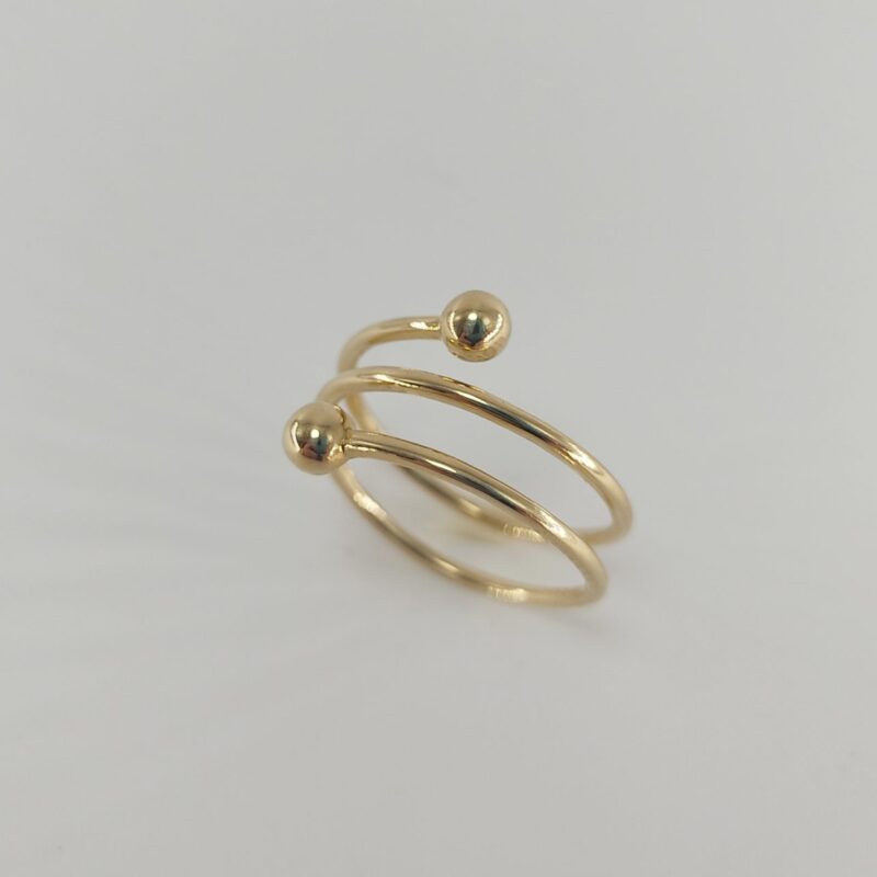 Anillo Oro Amarillo Espiral