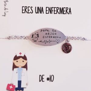 Pulsera de Plata para la mejor enfermera