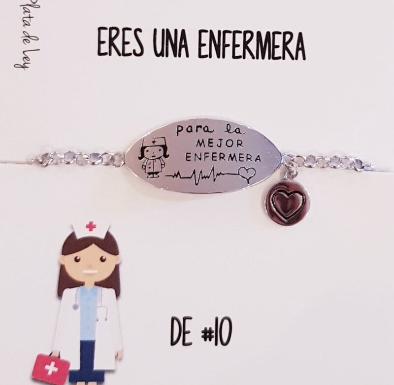 Pulsera de Plata para la mejor enfermera