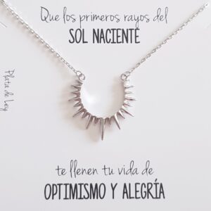 Colgante Sol Naciente de Plata