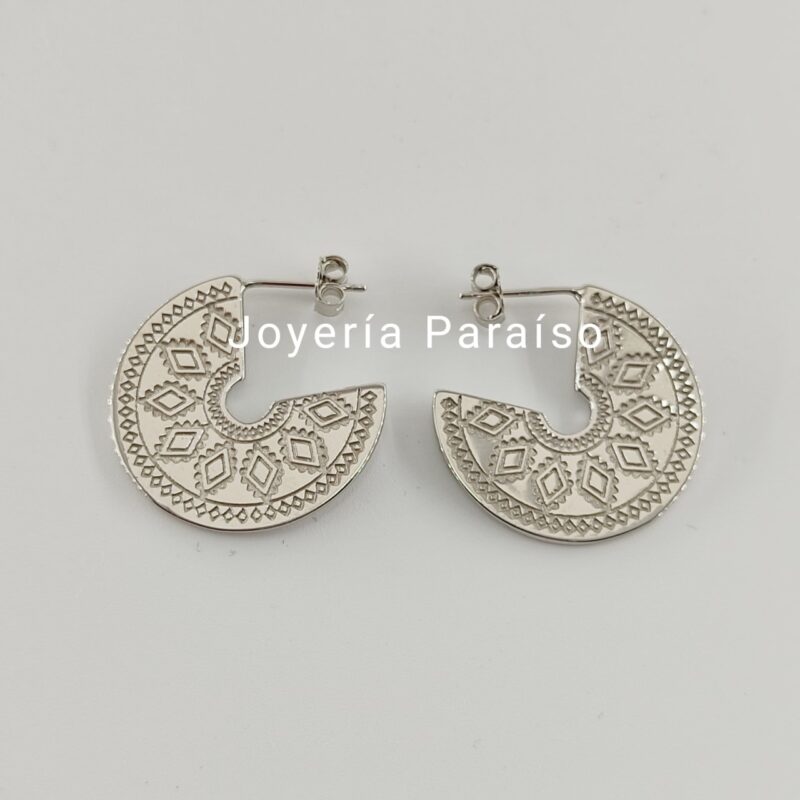 Pendientes de Plata Diseño Maya