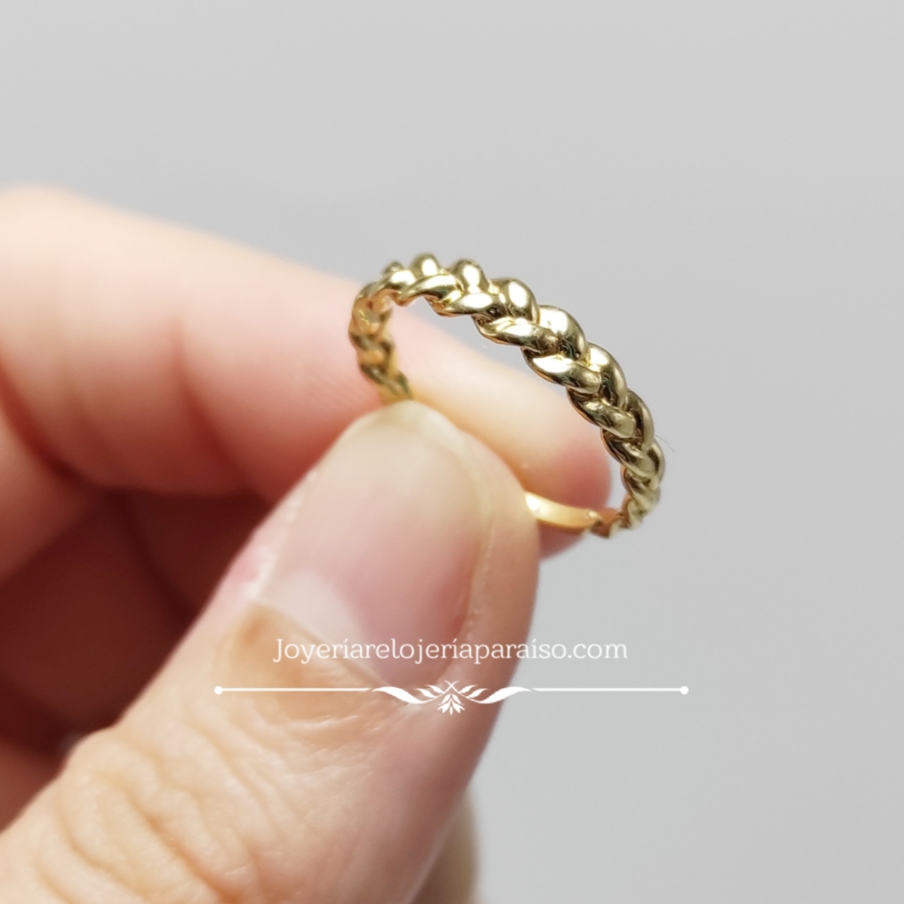 Anillo Amarillo Trenzado » Joyería Relojería Paraíso