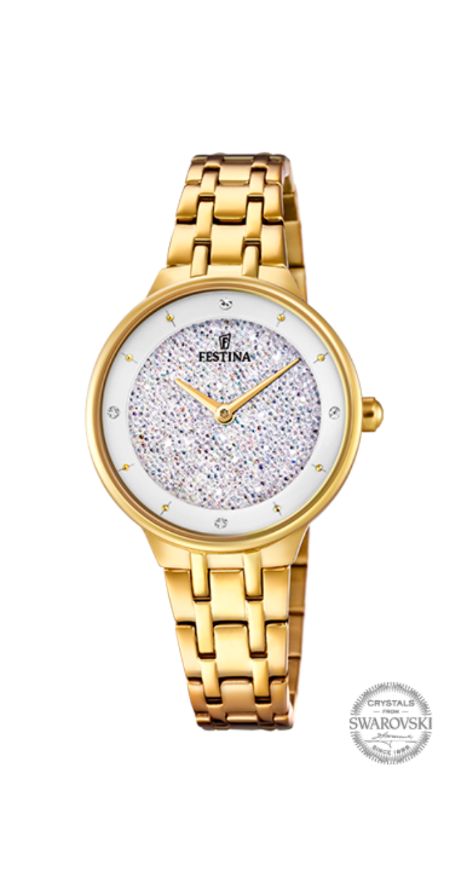 Reloj Festina Mujer Dorado Swarovski » Joyería Relojería Paraíso