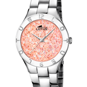 Reloj Lotus Mujer Acero Con Swarovski Rosa » Joyería Relojería Paraíso