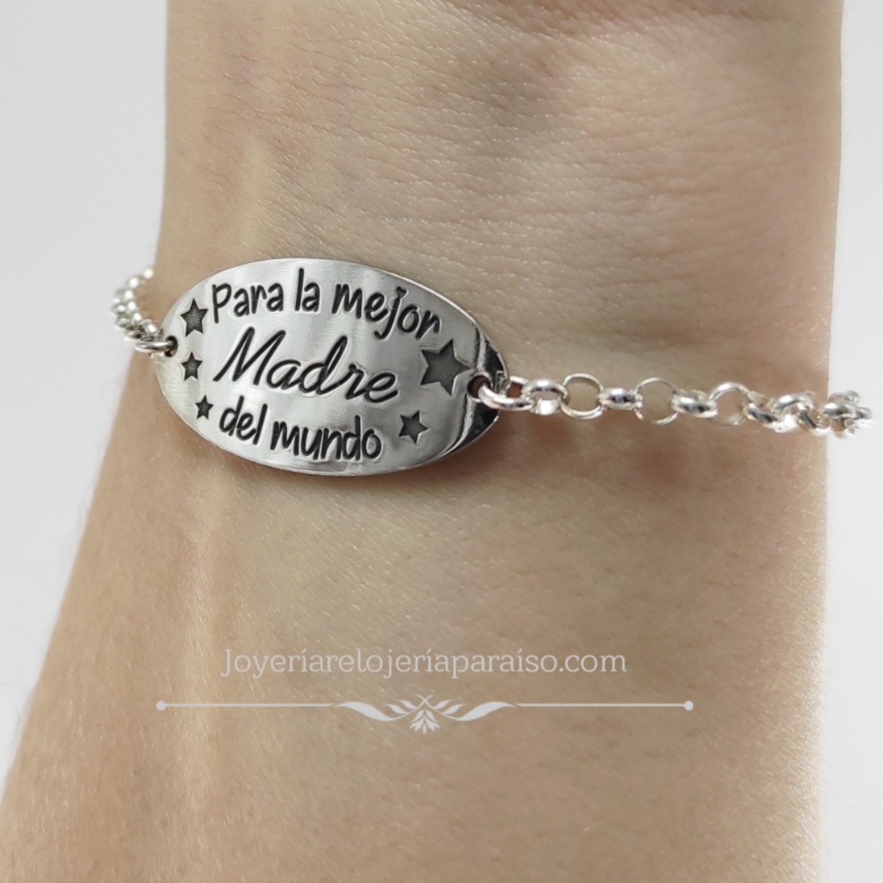 Pulsera Plata para La Mejor del Mundo Joyería Relojería Paraíso