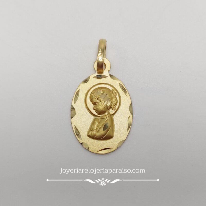 mitología adverbio otoño Conjunto Cadena de Oro y Medalla Virgen Niña ,Ovalada » Joyería Relojería  Paraíso