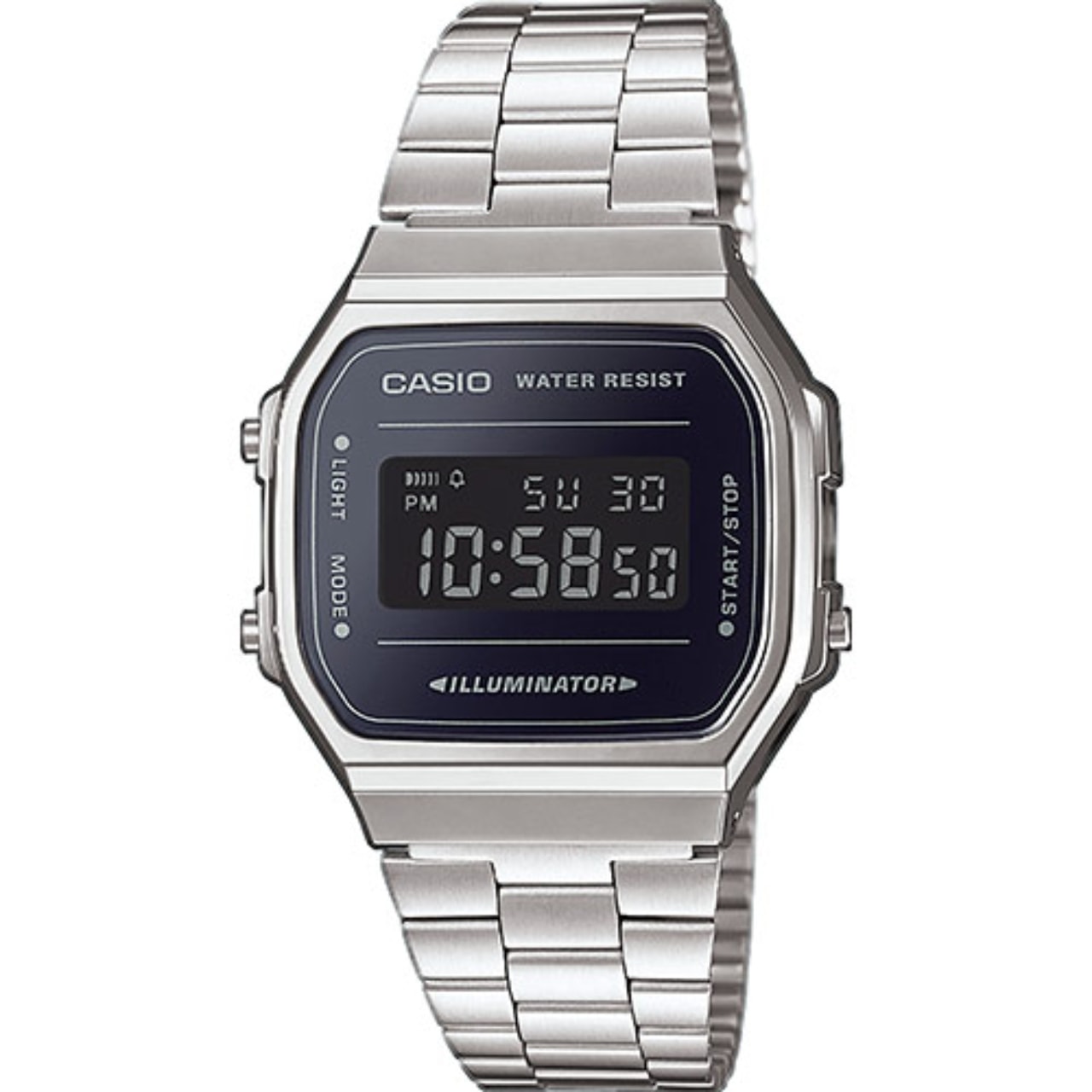 Reloj Casio de mujer digital dorado y cristal negro