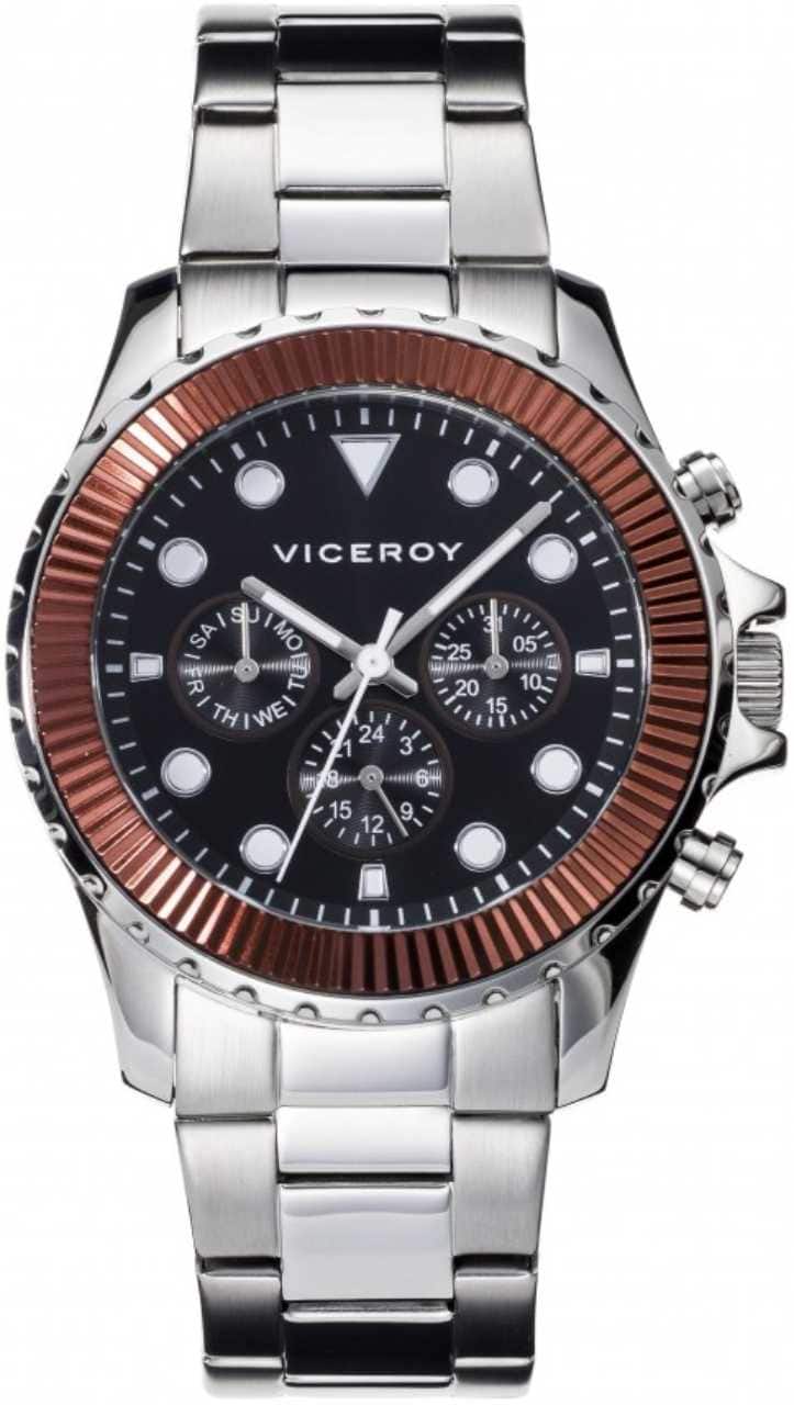 Reloj Viceroy hombre en acero con esfera negra — Miralles Arévalo Joyeros