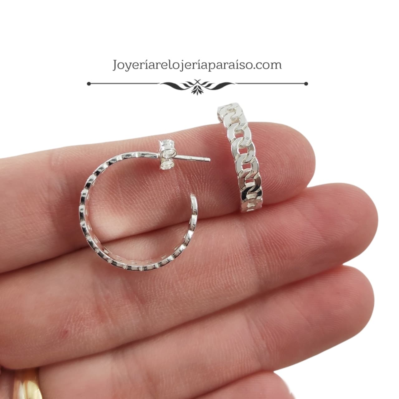 Escuchando Collar Disipación Argollas de Plata de Eslabones » Joyería Relojería Paraíso