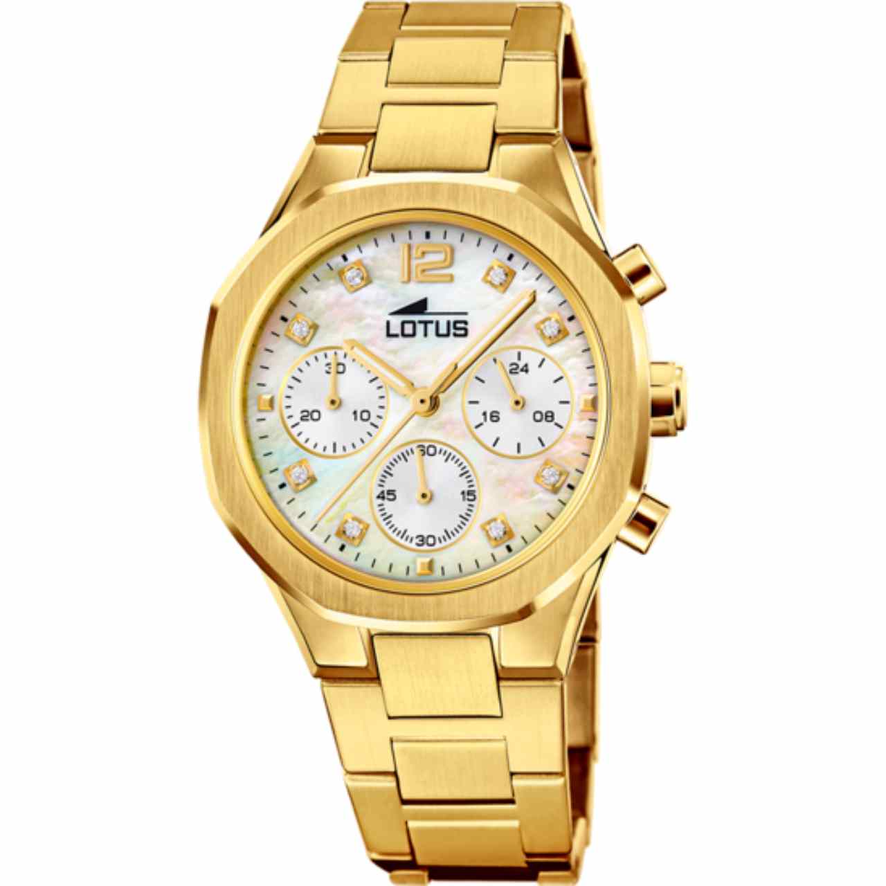 Reloj Mujer LOTUS TRENDY Acero Bicolor Esfera Champán Detalles Dorados