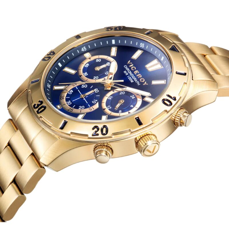 RELOJ VICEROY HOMBRE CRONÓGRAFO ACERO DORADO