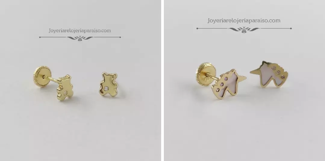 joyería para bebés pendientes