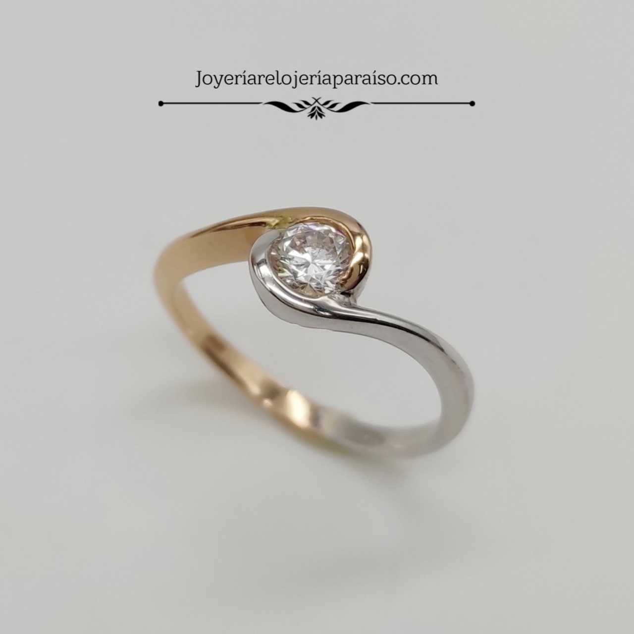 Anillos de compromiso oro rosa y blanco best sale